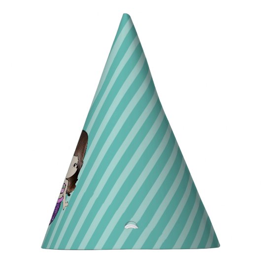 Happy Birthday Paars Mermaid Birthday Pet Feesthoedjes (Rechts)