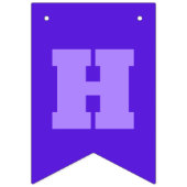 Happy Birthday Paarse Ballonnen Party Foto Vlaggetjes (Tweede vlag)