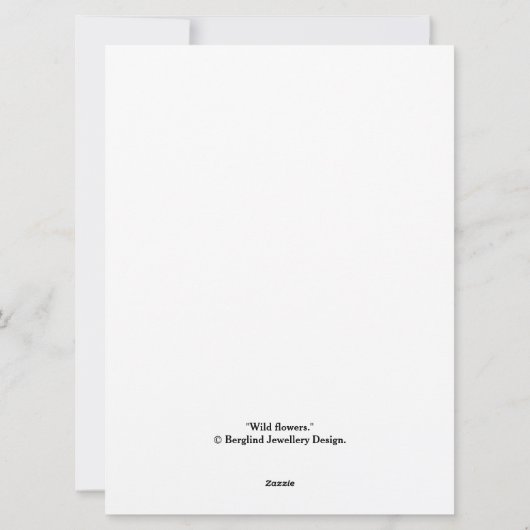 Happy Birthday  paarse bloemenbloem Feestdagenkaart (Achterkant)