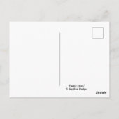 Happy Birthday paarse irissen mooi bloemig schatti Briefkaart (Achterkant)