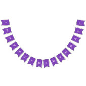  Happy Birthday Paarse Party Banner (Alle)