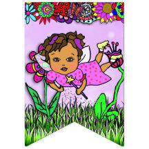 Happy Birthday Paarse Sprookjesbanner