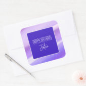 "Happy Birthday" Paarse Sticker (Envelop)