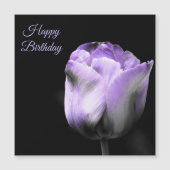 Happy Birthday Paarse Tulp *customize-personalize (Voorkant)