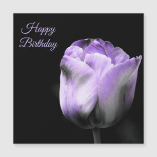 Happy Birthday Paarse Tulp *customize-personalize
