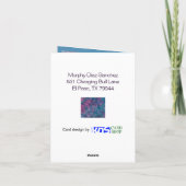 Happy Birthday Paint Splatter Blue Paars neutraal Kaart (Achterkant)