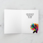 Happy Birthday Paintball Gamer Kleurrijk Ontwerp Kaart (Binnen)