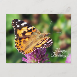 Happy Birthday Painted Lady Butterfly Briefkaart