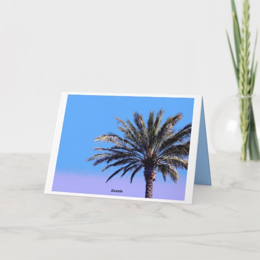 Happy Birthday Palm Tree Kaart (Achterkant)