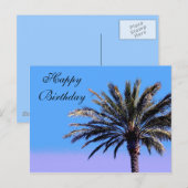 Happy Birthday palmboom Briefkaart (Voorkant / Achterkant)