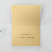 Happy Birthday Palomino Horse Kaart (Binnen)