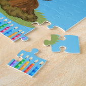 Happy Birthday Panda Beer Candles Legpuzzel (Zijkant)