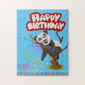 Happy Birthday Panda Beer Candles Legpuzzel (Verticaal)