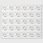 Happy birthday Panda beer wit Cadeaupapier (Vlak)