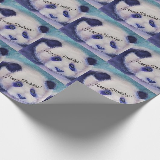 Happy Birthday Panda Cadeaupapier (Hoek)