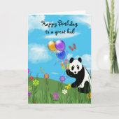 Happy Birthday Panda Kaart (Voorkant)