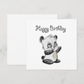 Happy Birthday panda-kaart Feestdagenkaart (Voorkant / Achterkant)