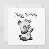 Happy Birthday panda-kaart Feestdagenkaart (Voorkant)