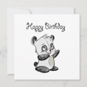 Happy Birthday panda-kaart Feestdagenkaart