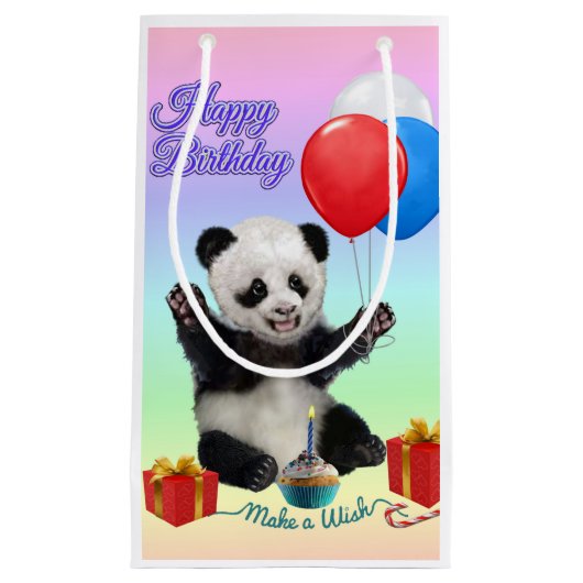 HAPPY BIRTHDAY PANDA KLEIN CADEAUZAKJE (Voorkant)