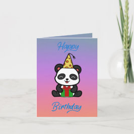 ‘Happy birthday’ panda verjaardags Kaart