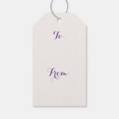 Happy Birthday Pansy Boeket Gift Label — Waterverf Cadeaulabel (Achterkant)