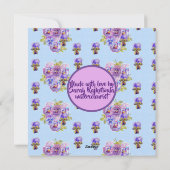 Happy Birthday Pansy floral Womans Name Card Feestdagenkaart (Achterkant)