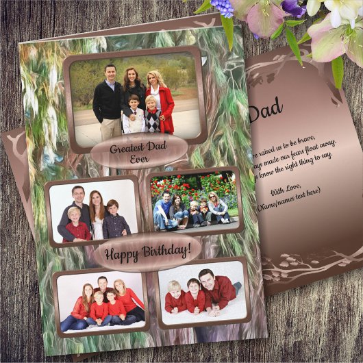 Happy Birthday Pap Foto OAX1 Kaart