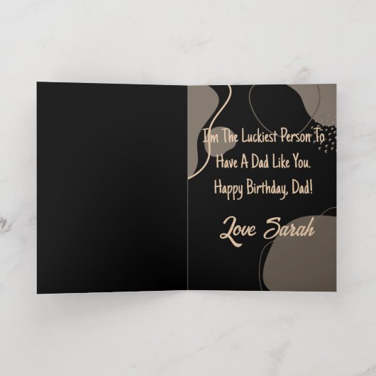 Happy Birthday Pap Persoonlijke foto Modern Folie Wenskaart (Binnenlaag)