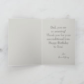 Happy Birthday Pap Rustic Gray Wood Foto Kaart (Binnen)