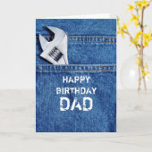 Happy Birthday Pap Tool-kaart Kaart (Gele Bloem)