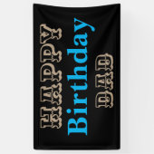 Happy Birthday Pap Western Spandoek (Verticaal)