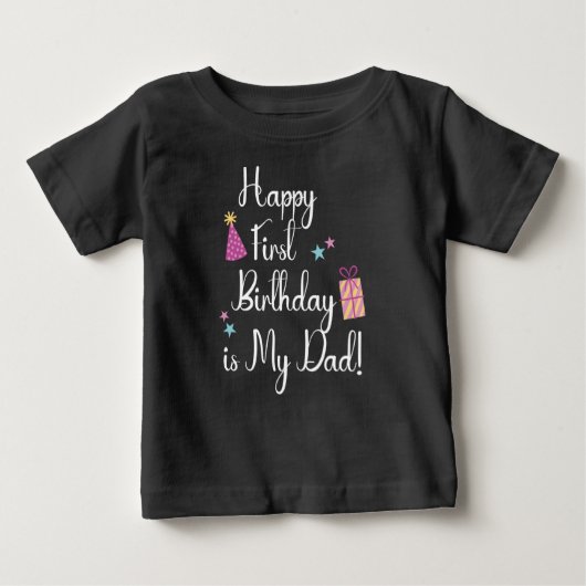 Happy Birthday Papa Baby T-shirt (Voorkant)