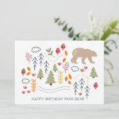 Happy Birthday Papa Beer Camping Outdoor Kaart (Staand voorkant)