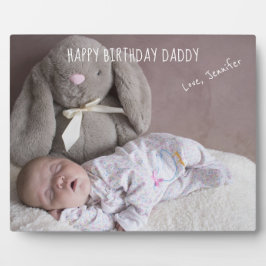 Happy Birthday papa Custom Baby Foto Fotoplaat