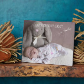 Happy Birthday papa Custom Baby Foto Fotoplaat (Zijkant)