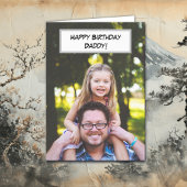 Happy Birthday Papa en Kinder fotokaart Kaart
