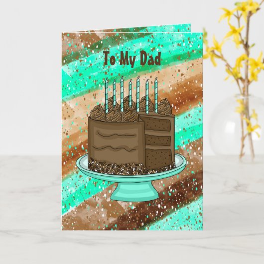 Happy Birthday papa Kaart (Gele Bloem)