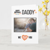 HAPPY BIRTHDAY PAPA KAART AANGEPASTE FOTO EN TEKST (Gele Bloem)