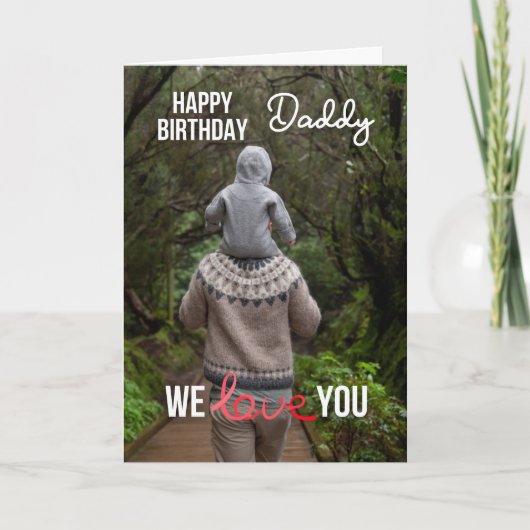 HAPPY BIRTHDAY PAPA KAART AANGEPASTE FOTO EN TEKST (Voorkant)