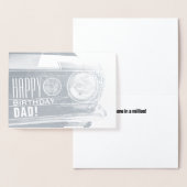 Happy Birthday papa | Klassieke auto Folie Kaarten (Display)