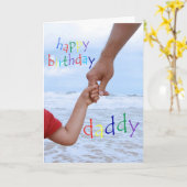 Happy Birthday Papa-Man met kinderhand Kaart (Gele Bloem)