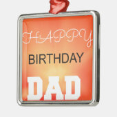 Happy Birthday papa Metalen Ornament (Links)