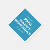 Happy Birthday PAPA Modern Script Name Chic Paper Servet (Hoek)