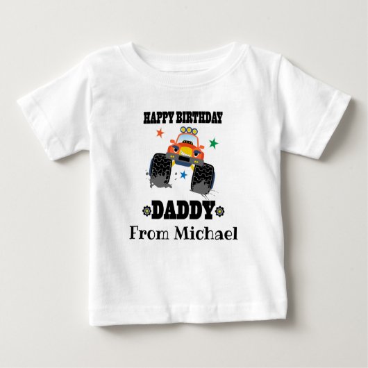 Happy Birthday papa persoonlijke Baby T-Shirt (Voorkant)