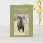 Happy Birthday Papa Sjabloon Kaart (Gele Bloem)