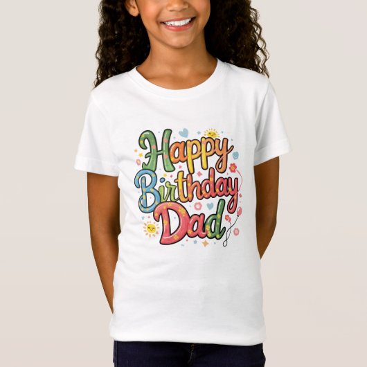 Happy Birthday Papa T-shirt ontwerp (Voorkant)