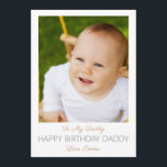 Happy Birthday papa uit Baby<br><div class="desc">Een mooie verjaardagskaart voor papa uit baby. Vervang deze foto met je eigen foto van je tweeling. Schattige baby's met opgevuld speelgoed in zachte kleuren. Als u verkiest, kunt u de typekleur veranderen door op "pas verder"op het type te klikken en dan op kleuren te klikken om de opties te...</div>