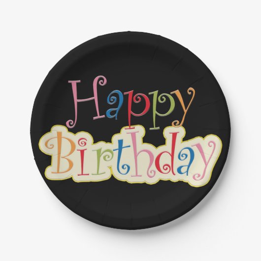 Happy Birthday Paper Bord (Voorkant)