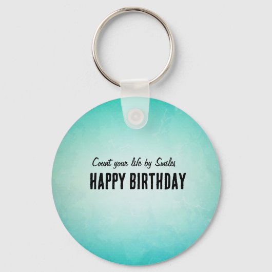 Happy Birthday Paper Bord Design Sleutelhanger (Voorkant)